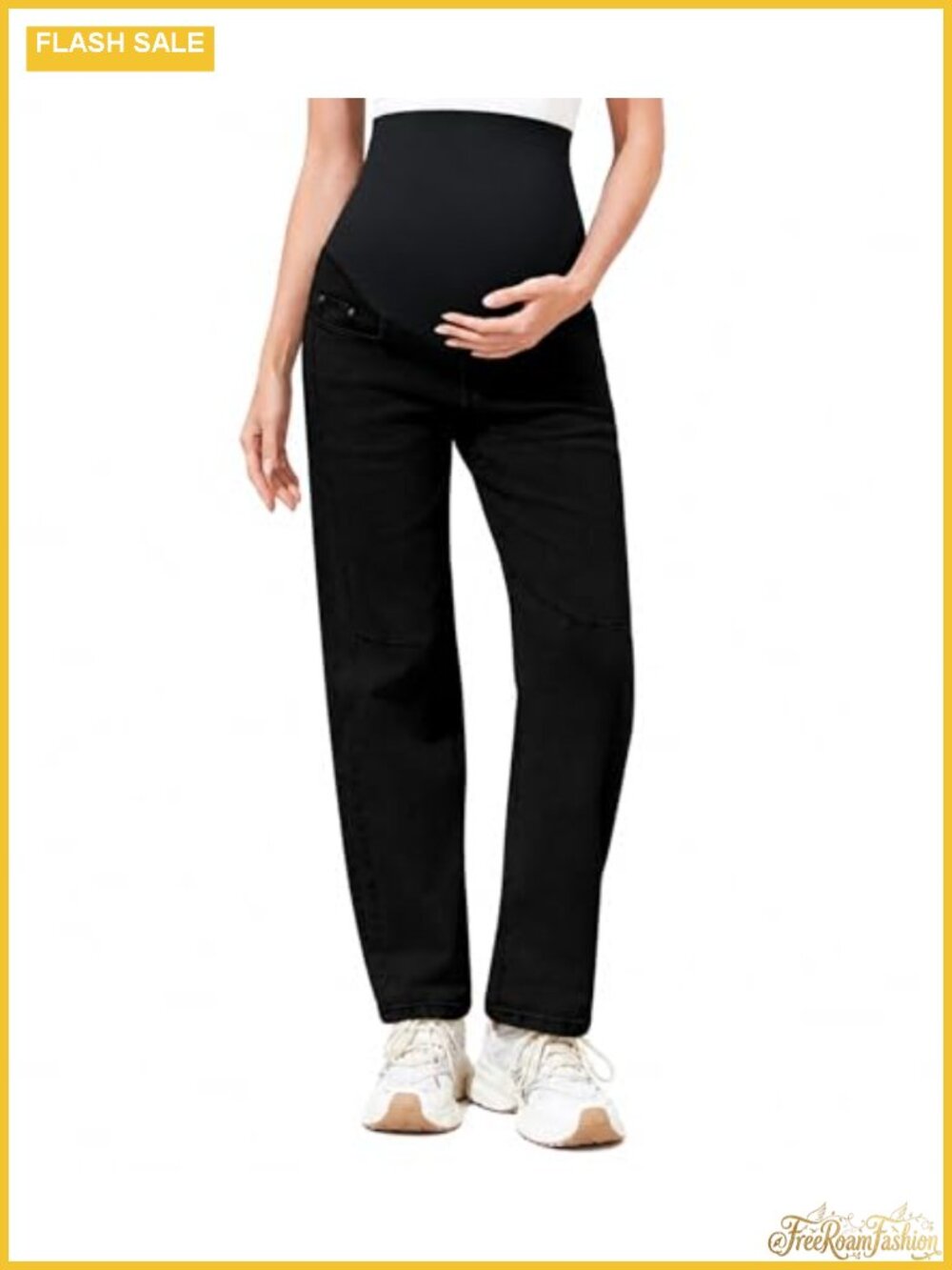 Maternity Skinny Jeans Over Belly Stretchy Denim High Waist Comfy Pregnancy